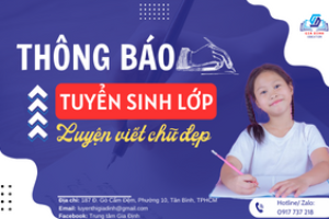 Thông báo tuyển sinh lớp luyện viết chữ đẹp